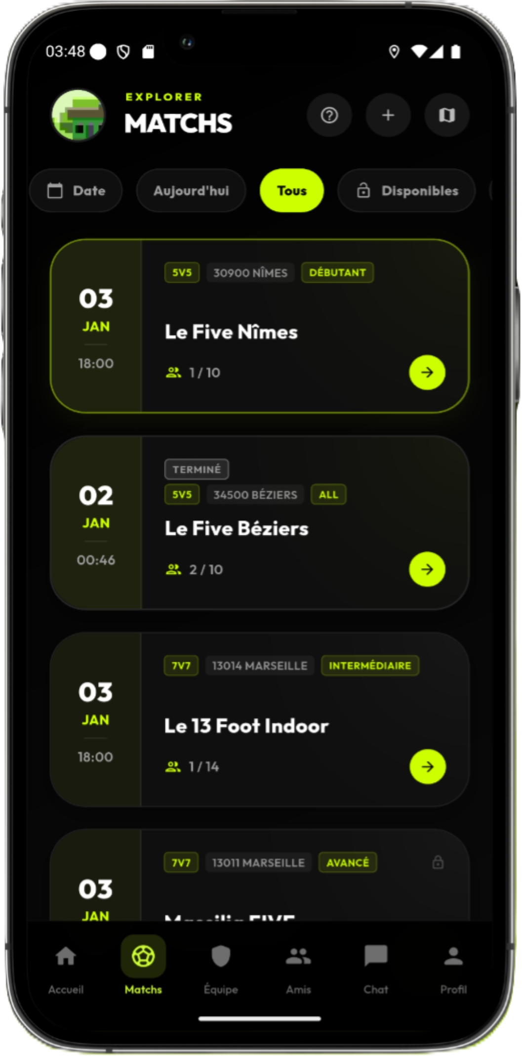 App Screen 2 - Profil et Stats